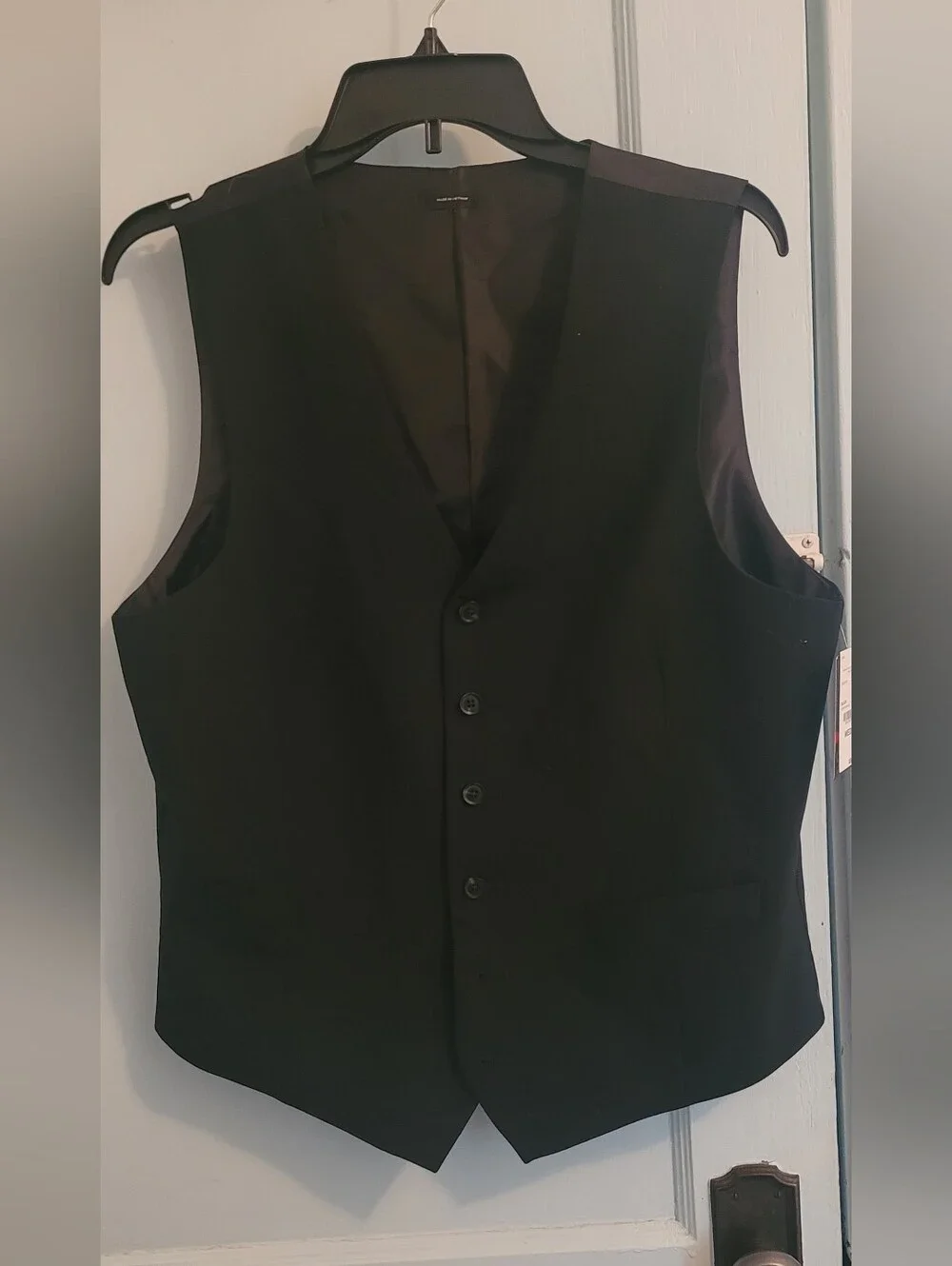 jf j.ferrar Black Men's Tailored Dress Vest